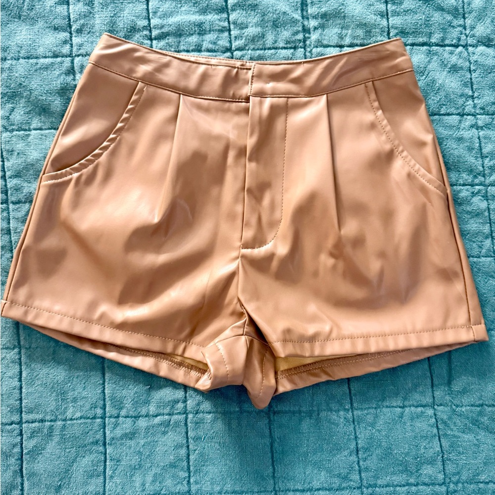Sadie & Sage High Waist Tan Shorts